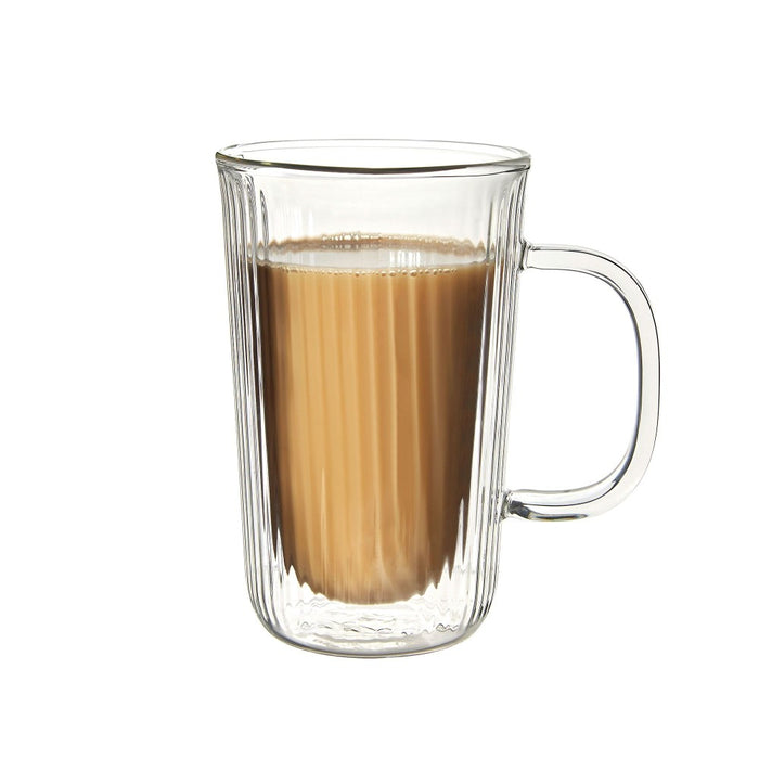ENS. (2) TASSES DOUBLE PAROI 350ML. RIBBED ICM