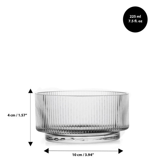 ENS. (4) COUPES DESSERT 10 CM. RETRO INTER CONTINENTAL