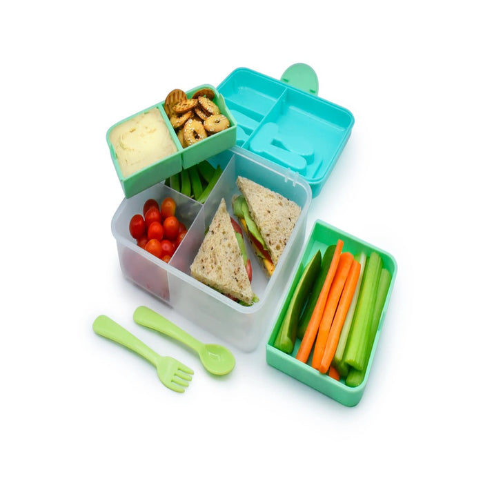 BENTO DEUX NIVEAUX AVEC USTENSILES 6 COMP. MELII