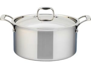 CASSEROLE ACIER INOXYDABLE 3 PLIS, 9 L. & COUVERCLE MEYER