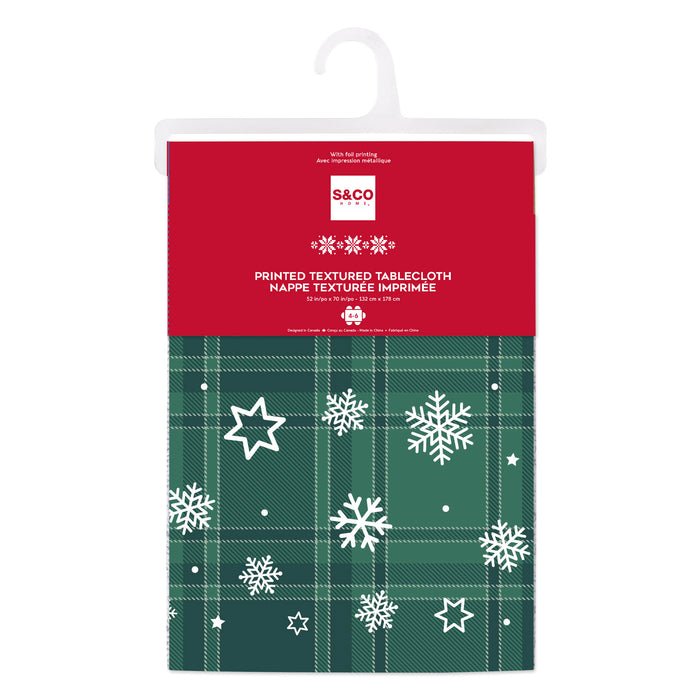 NAPPE 52" X 70" CARREAUX VERTS FESTIFS SAFDIE