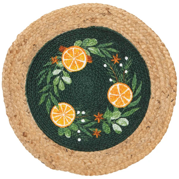 NAPPERON ROND 15" ORANGES DANICA