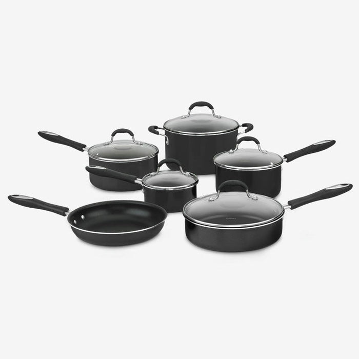 BATTERIE CUISINE 11PCES ANTIAD. FINI NOIR CUISINART