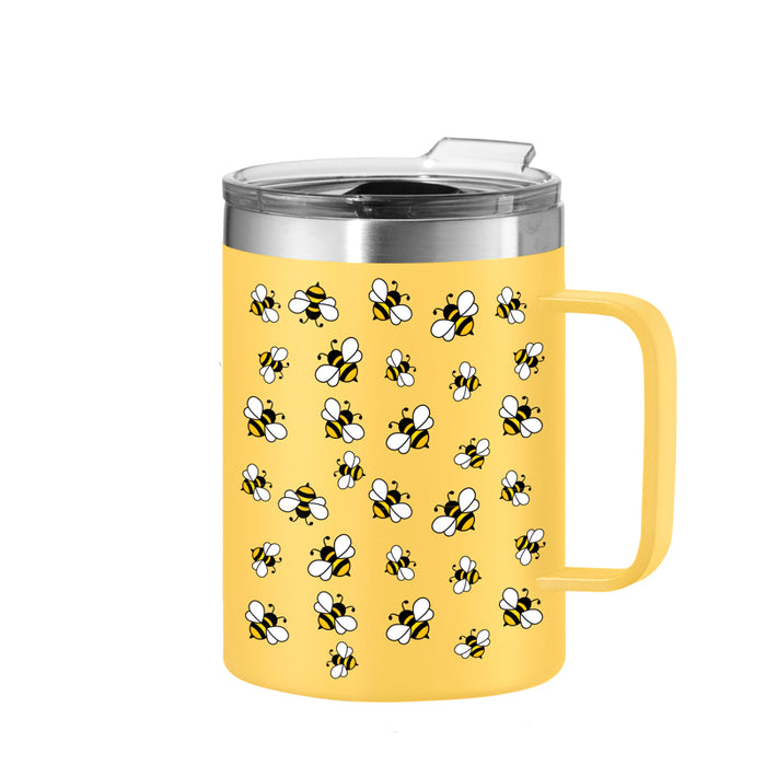 TASSE ISOLÉE 14 OZ. JAUNE AVEC ABEILLES DANESCO