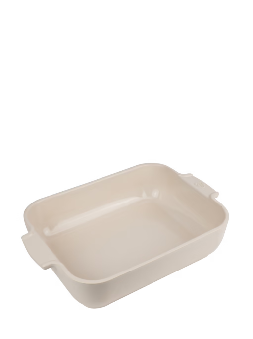 PLAT CÉRAMIQUE RECT. 32 CM. ÉCRU PEUGEOT
