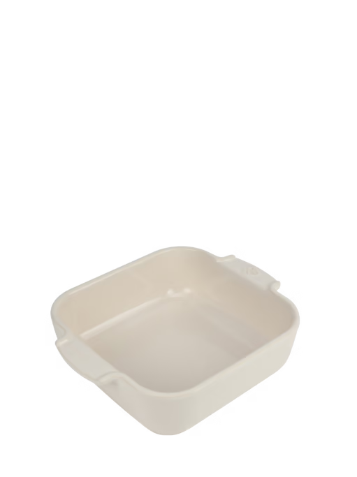 PLAT CÉRAMIQUE CARRÉ 21 CM. ÉCRU PEUGEOT