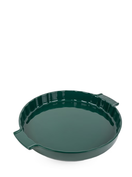 PLAT À TARTE CÉRAMIQUE 30 CM. VERT FORÊT PEUGEOT