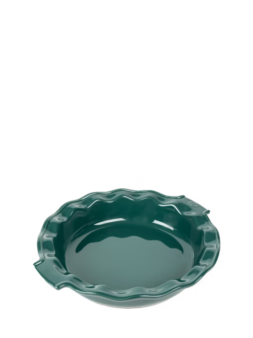 PLAT À TARTE ONDULÉ CÉRAMIQUE 30 CM. VERT FORÊT PEUGEOT