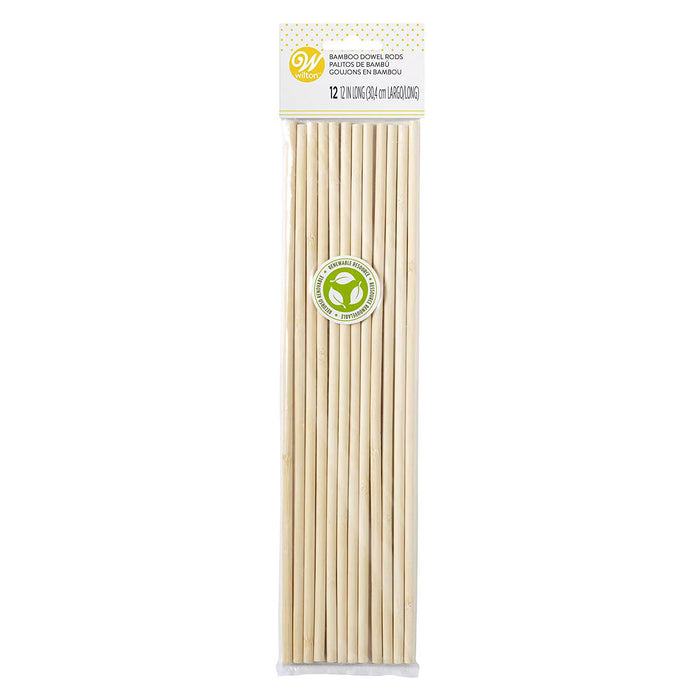 ENS. (12) GOUJONS EN BAMBOU 8" WILTON