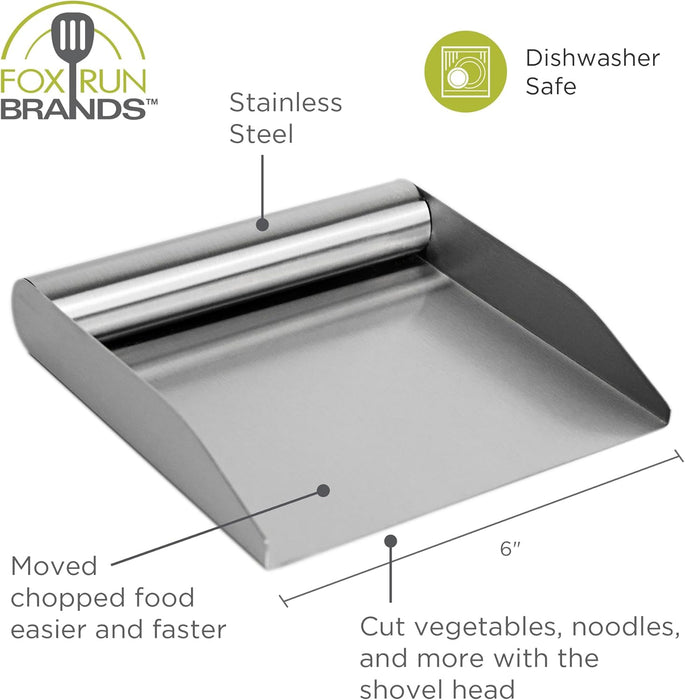 PELLE À NOURRITURE ACIER INOX. 6" FOX RUN