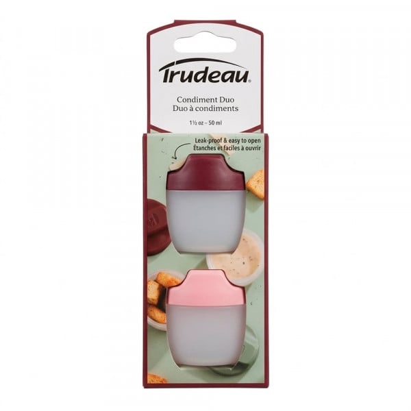 ENS. (2) CONTENANTS CONDIMENTS PRUNE TRUDEAU