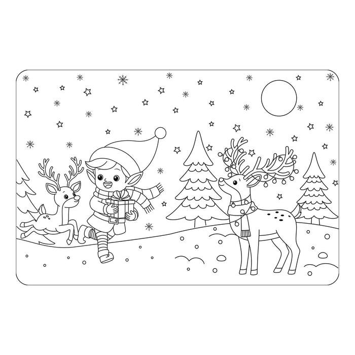 NAPPERON À COLORIER LUTIN & RENNE SAFDIE