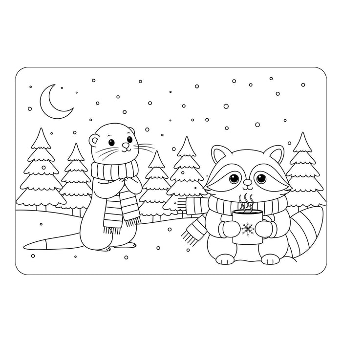 NAPPERON À COLORIER NUIT D'HIVER SAFDIE