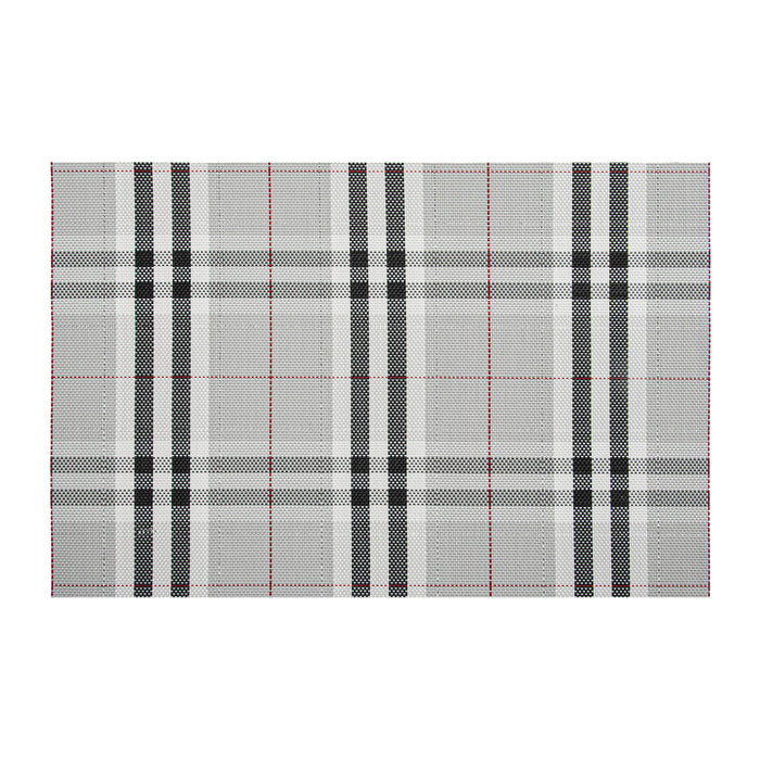 NAPPERON TEXTELINE CARREAUX GRIS CLASSIQUES SAFDIE