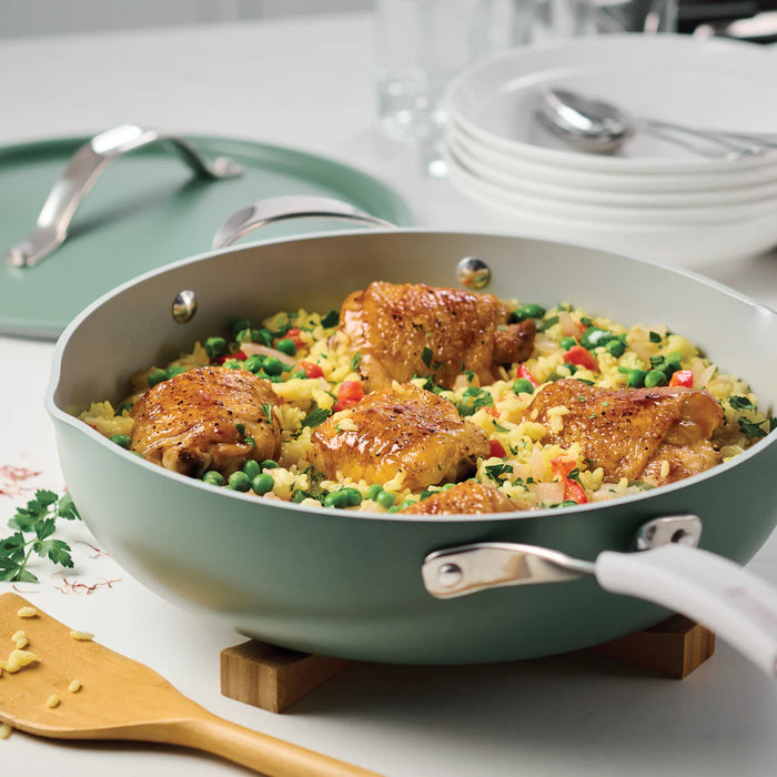 CHAUDRON 5QT - ÉTUVEUSE & ACCES. VERT TRAMONTINA