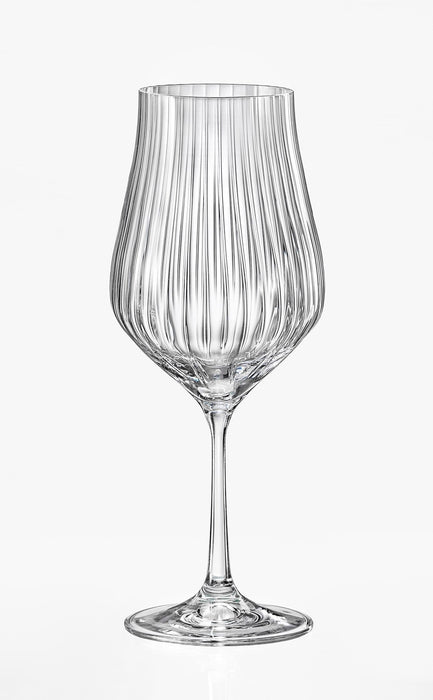 ENS. (6) COUPES À VIN ROUGE 450 ML. "TULIPA OPTIC" DAVID SHA