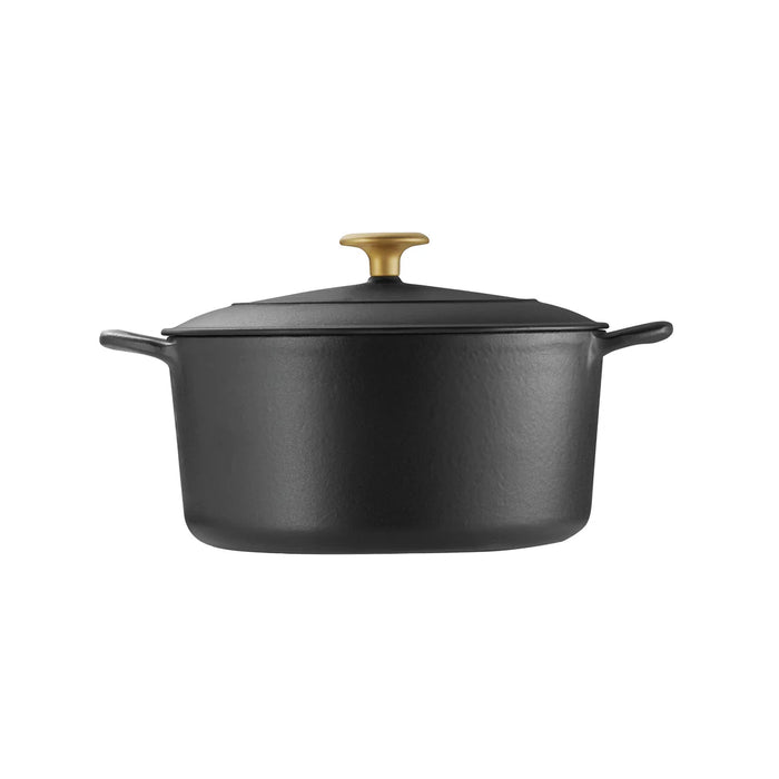 COCOTTE RONDE FONTE ÉMAILLÉE 5.5QT NOIR MAT TRAMONTINA