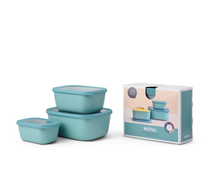 ENS. 3 CONTENANTS RECTANGLES VERTS PORT-STYLE