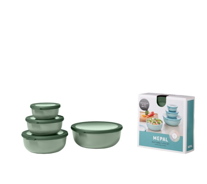 ENS. 4 CONTENANTS RONDS JADE PORT-STYLE