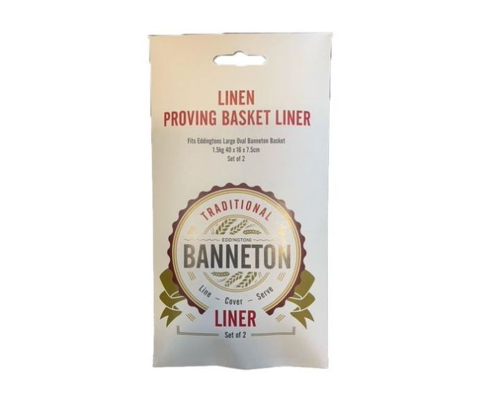 ENS. (2) DOUBLURE À PANIER EN LIN OVAL 16" PORT-STYLE