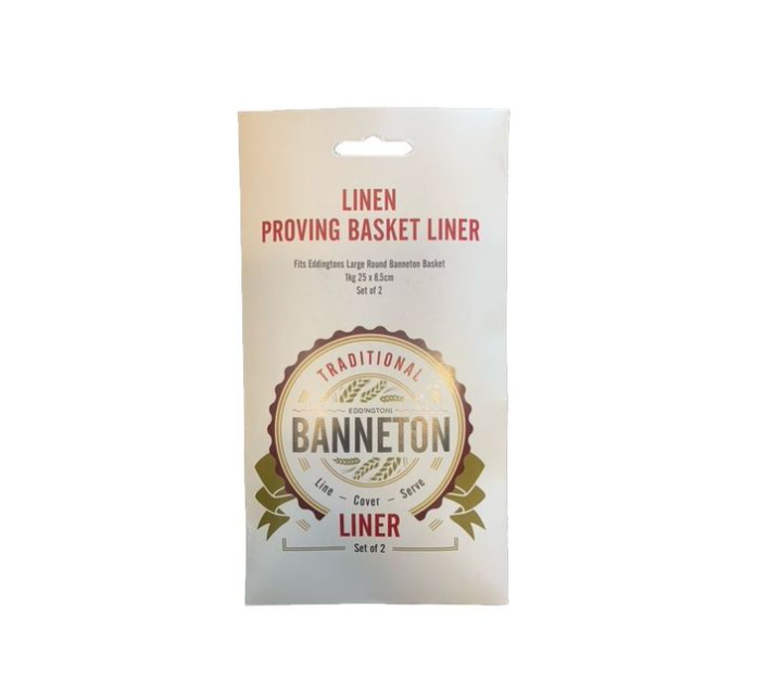 ENS. (2) DOUBLURE À PANIER EN LIN  ROND 10" PORT-STYLE