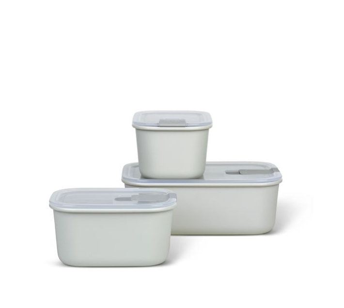 ENS. (3) CONTENANTS RECT. BLANC PORT-STYLE