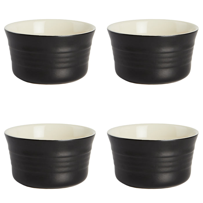 ENS. (4) RAMEQUINS NOIR VINTAGE SAFDIE