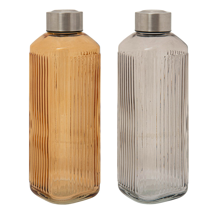 BOUTEILLE DE VERRE COLORÉE ET TEXTURÉE SAFDIE