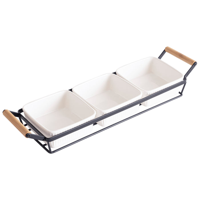 ENS. À SERVICE 4 PCES PORC. PLATEAU BAMBOU SAFDIE