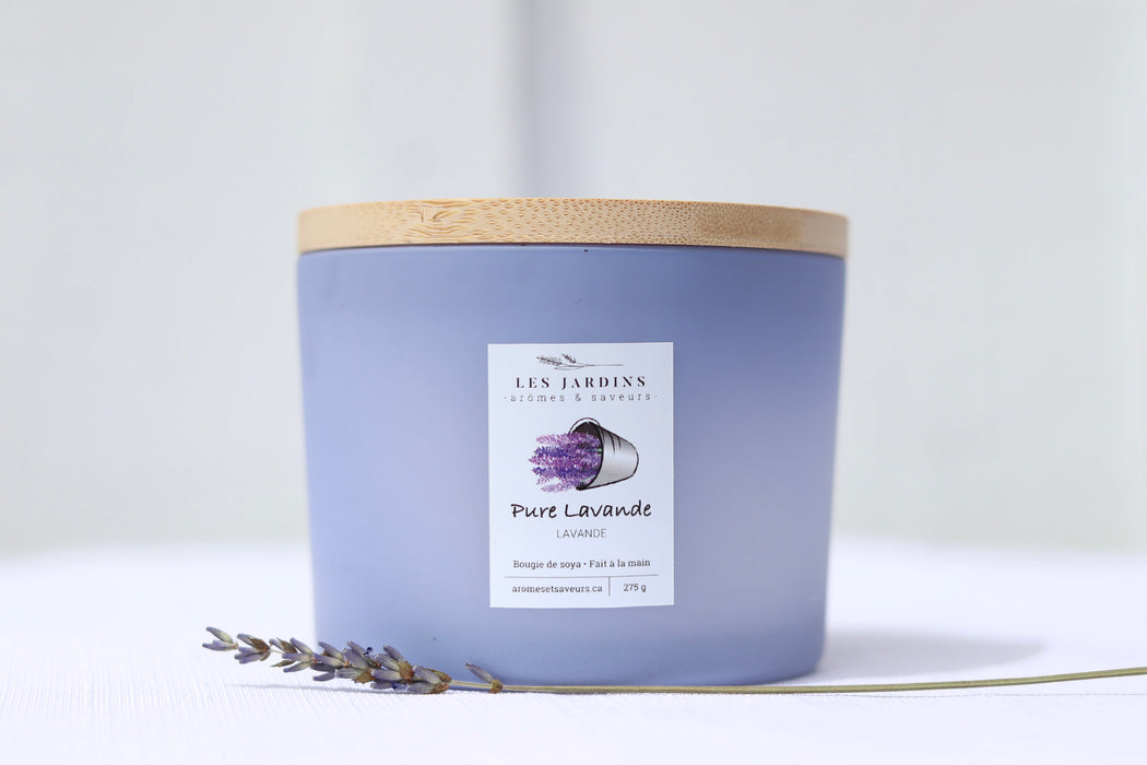 CHANDELLE LAVANDE 2 MÈCHES JARDINS ARÔME & SAVEURS