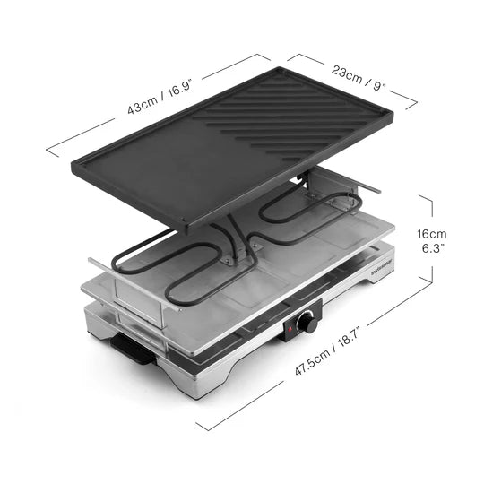 RACLETTE RÉVERSIBLE FONTE SWISSMAR