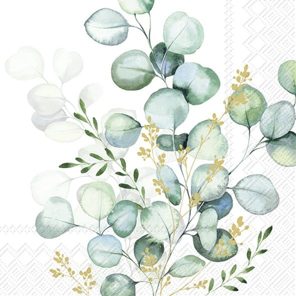 PQT (20) SERVIETTES "BOUQUET D'EUCALYPTUS" CARSIM