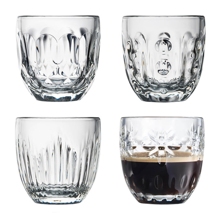 ENS. (4) VERRES À CAFÉ 230 ML. DAVID SHAW