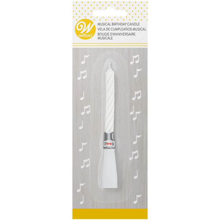 CHANDELLE MUSICALE BLANCHE WILTON
