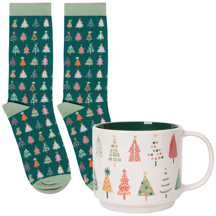 TASSE 16 OZ. AVEC BAS SAPINS DANICA