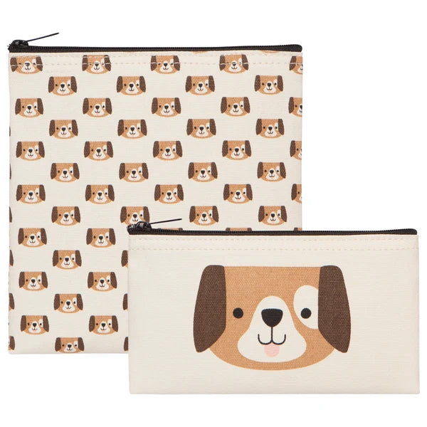ENS. (2) POCHETTES "CHIENS" DANICA