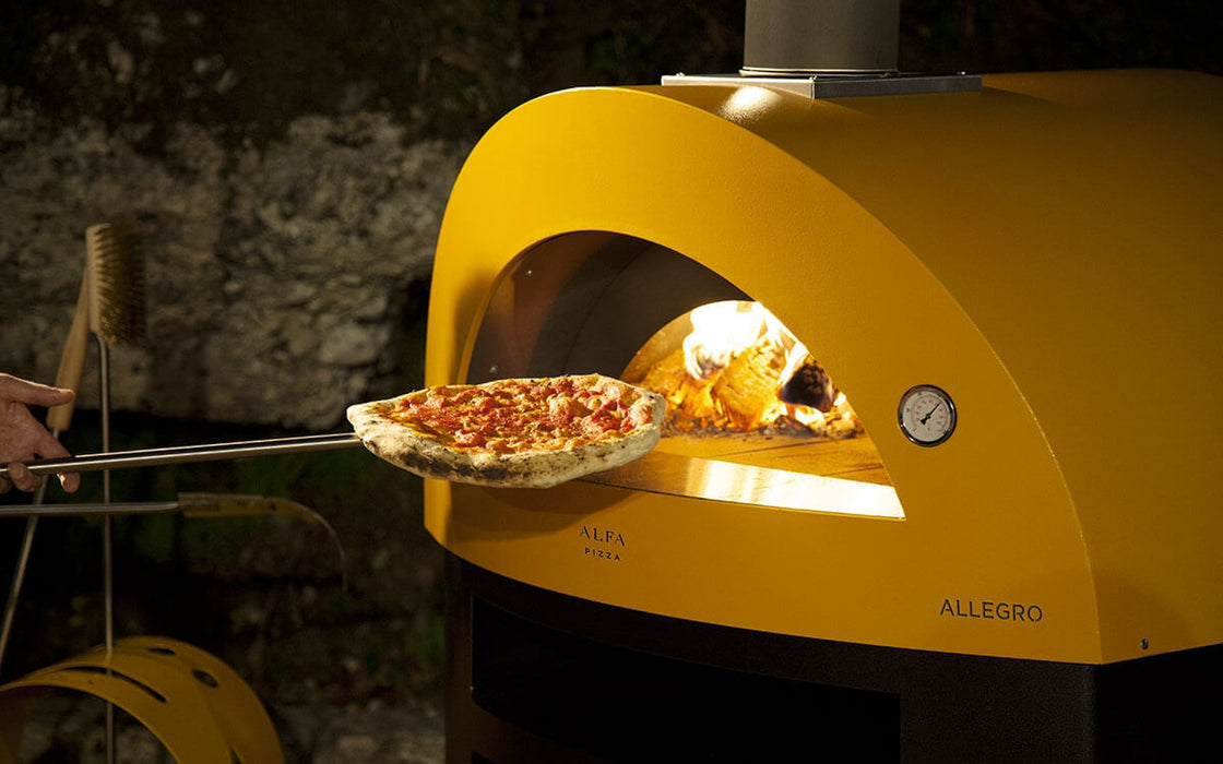 FOUR A PIZZA JAUNE AU GAZ AVEC BASE MARQUE ALFA