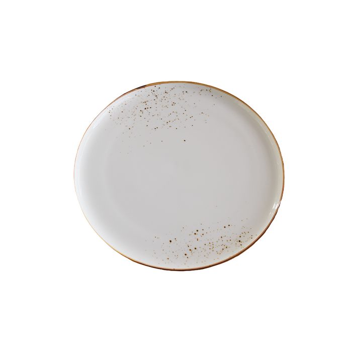 ASSIETTE RONDE 11" BLANCHE "TERRA" KAYALI