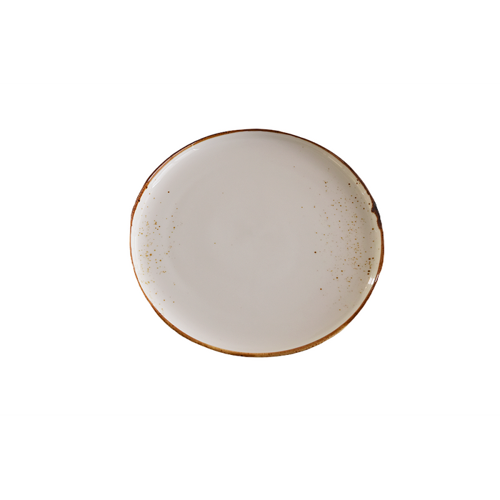 ASSIETTE RONDE 9" BLANCHE KAYALI