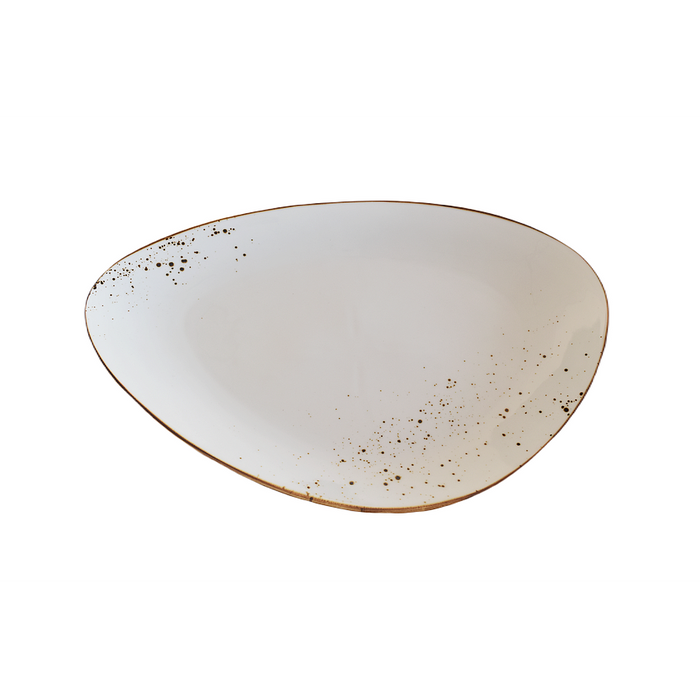 ASSIETTE TRIANGULAIRE 14.5" BLANCHE KAYALI