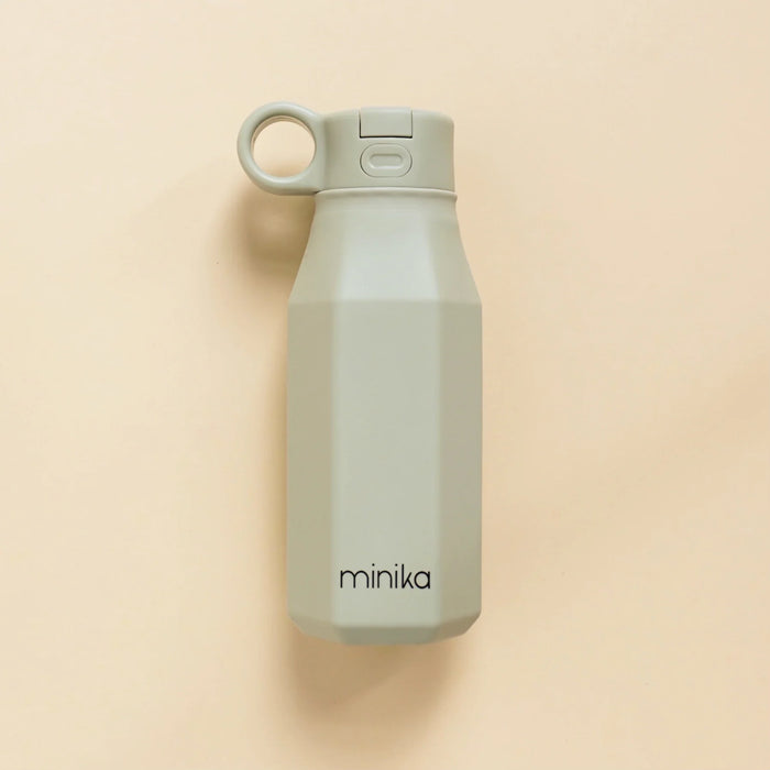 BOUTEILLE D'EAU SILICONE & PAILLE SAGE MINIKA