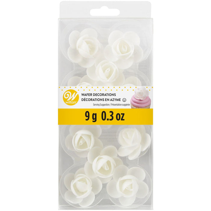ROSE EN SUCRE BLANCHE 10 PCES WILTON