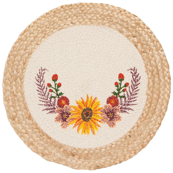 NAPPERON ROND 15" TOURNESOL DANICA