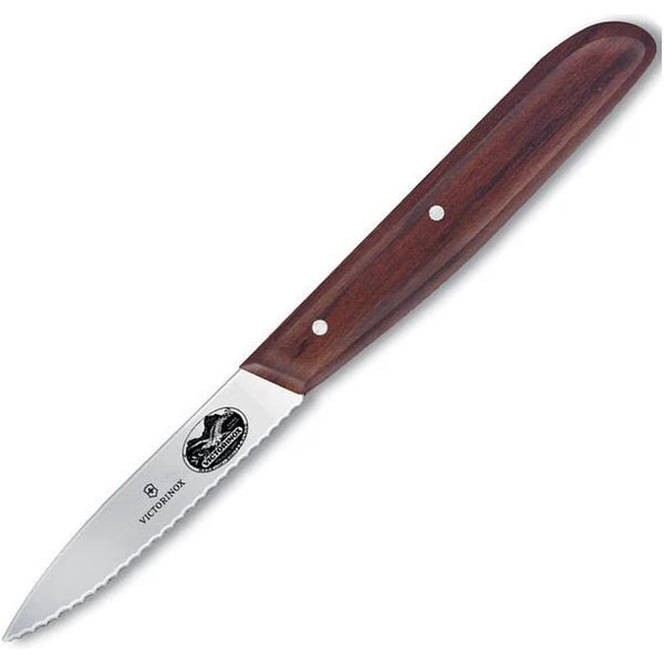 COUTEAU D'OFFICE DENTELÉ 3-1/4" MANCHE BOIS VICTORINOX